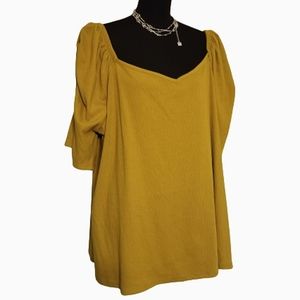 Ava & Viv plus size 3X 24W 26W ruched sleeve top nwt